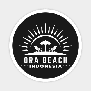 Ora Beach Indonesia Sunset Magnet